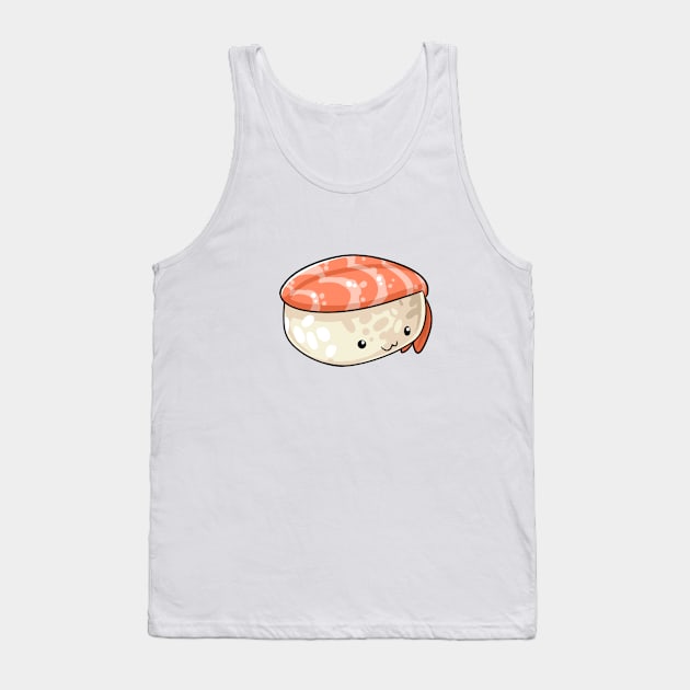 Kawaii food shrimp nigiri Japanese style Tank Top by Japanese Designs